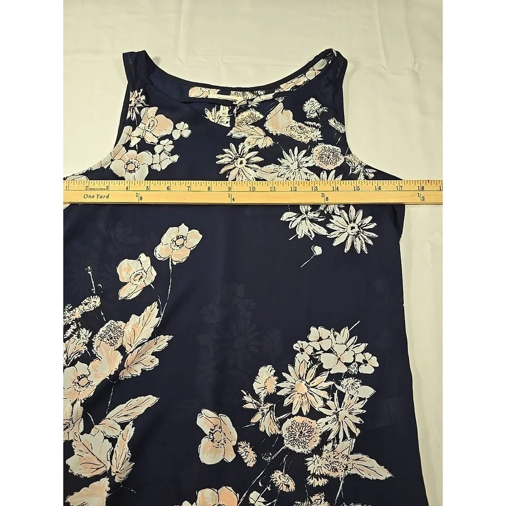 NWOT Maurices Floral‎ Sleeveless Blouse Blue Women's Cottagecore Top